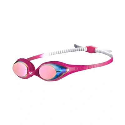 Afbeelding van arena Spider Junior Mirror Zwembril voor kinderen, standaard zwembadbril met anti condens, gespiegelde glazen, uv bescherming, zelfinstellende neusbrug, hypoallergene siliconen afdichtingen