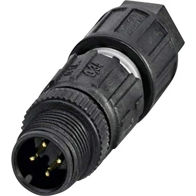 Afbeelding van Phoenix Contact 1641714 Sensor/actuator connector, niet geassembleerd M12 Aantal polen: 4 Stekker, recht 1 stuk(s)