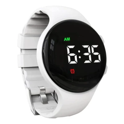 Afbeelding van e vibra Trilalarm herinnering horloge stil wakker met meerdere alarmen en slot (wit)