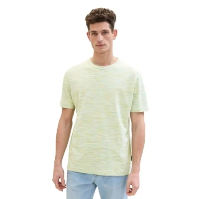 Afbeelding van TOM TAILOR T shirt voor heren, 35059 Mint White Spacedye Pique, M