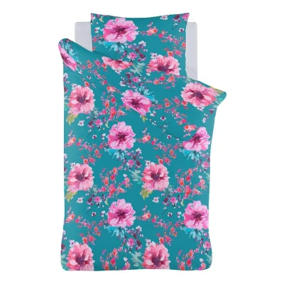 Afbeelding van Dekbedovertrek iSeng Flower Satijn 140 x 200 / 220 cm 1 Persoons