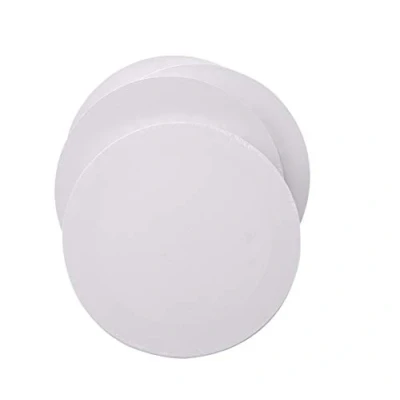 Afbeelding van EXERZ Rond 30cm Voorgespannen schildersdoeken 4 stuks, 1,7 cm dik,voorgespannen, 100% katoen, drievoudig gegrond, zonder zuur, middelkorrelig