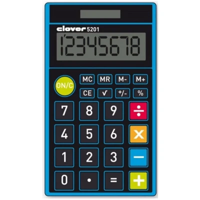 Afbeelding van Clover 5201 Pocket 8 Digit zakrekenmachine