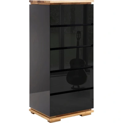 Afbeelding van Nova Design Chiaro Ladekast Zwart Hoogglans