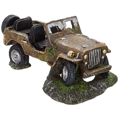 Afbeelding van Nobby Jeep Wrak Aquarium Ornamenten, 26 x 15,5 12,5 cm