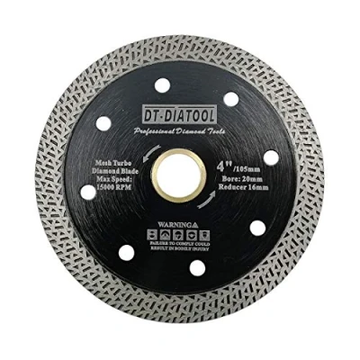 Afbeelding van DT DIATOOL Diamantzaagblad van 105 mm met gaas Turbo voor porseleinen tegels, marmer, keramisch graniet