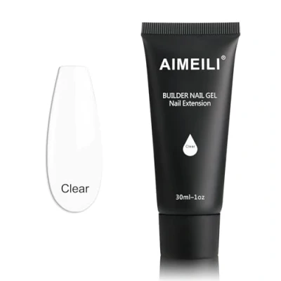 Afbeelding van AIMEILI Duidelijk Builder Gel Nail Extension Base Nagellak UV LED Gellack Soak Off Enhancement voor Nagels Gebouw, Versterking 30ml