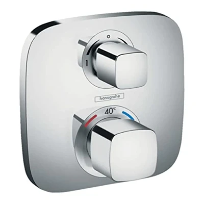 Afbeelding van Hansgrohe ecostat e afbouwdeel inbouwthermostaat met stop en omstelkraan chroom 15708000
