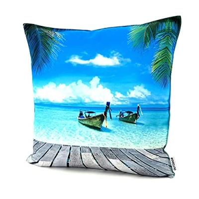 Afbeelding van heimtexland ® outdoor kussen bedrukt 45x45 tuin lounge decokussen lotuseffect Type 742 Maritiem Ahoi