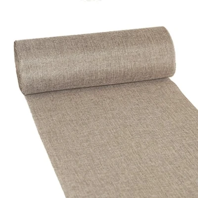 Afbeelding van Deko AS GmbH Shabby Chic linnenlook tafelloper, polyester geurloos, beige, 30 cm x 5 m,