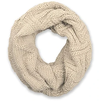 Afbeelding van styleBREAKER gebreide lussen sjaal met raster en ribpatroon, effen buissjaal, winterse sjaal, uniseks 01018155, Farbe:Beige