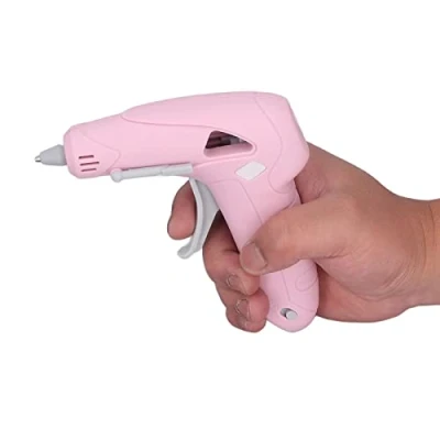 Afbeelding van Draadloos lijmpistool, Mini hotmelt Lijmpistoolset met 30 Stuks Premium Lijmstift, 2200 MAh Oplaadbare USB batterij voor Handwerk, Doe het zelf, Huisreparaties, Roze