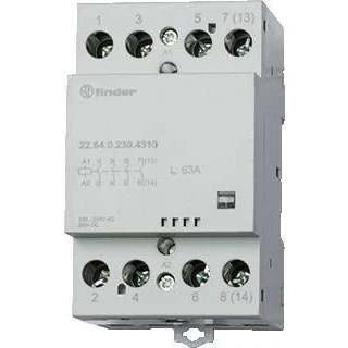 Afbeelding van Finder magneetschakelaar 53 5 mm 2m 2v 63a 250vac spoelspanning 230 vac dc contactmateriaal agsno2 mechanische standindicatie 22 64 0 4610