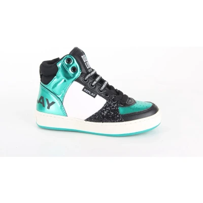 Afbeelding van Replay Sneakers hoog voor kinderen, Maat: 35, Green Leer