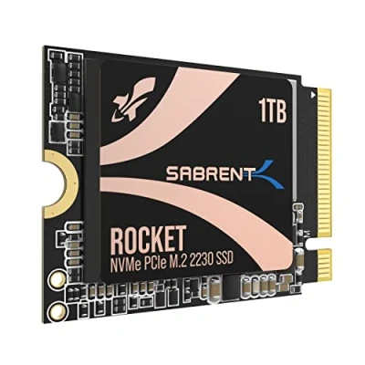 Afbeelding van SABRENT 2230 M.2 NVMe Gen 4 1 TB, interne SSD, 4750 MB/s, lezen, PCIe 4.0 X4, solid state drive, compatibel met Steam Deck, Surface Pro, PC&#039;s, NUC&#039;s en laptops [SB 2130 1TB]
