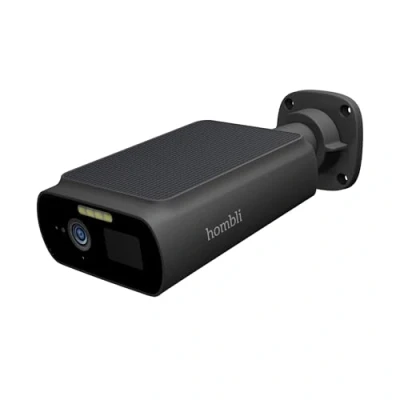 Afbeelding van Hombli Solar camera Beveiligingscamera 2K Floodlight Outdoor Bewakingscamera voor buiten Batterij Gekleurd nachtzicht Bewegingsdetectie Wit