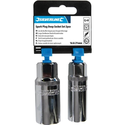 Afbeelding van Silverline Bougie Dopsleutel Diep Model 3/8 inch 16 en 21 mm