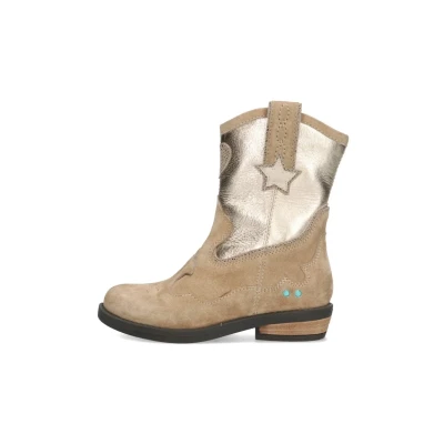Afbeelding van BunniesJR 225827 411 Meisjes Cowboy Boots Beige Suède Ritssluiting