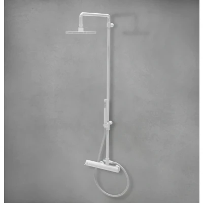 Afbeelding van Waterevolution Flow douchecombinatie met regendouche mat wit T141BR