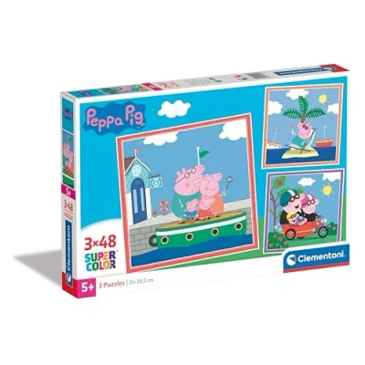 Afbeelding van Clementoni Legpuzzel Super Color Vierkant Peppa Pig, 3x48st.