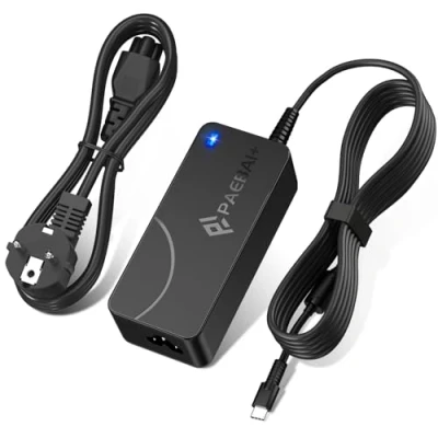 Afbeelding van PAEBAI+ 65W 45W USB C Oplader voor Lenovo Thinkpad Yoga, Dell Latitude XPS, HP EliteBook, Asus, Acer, Google Chromebook, Samsung, MacBook Pro 20V 3,25A Type Lader Voeding