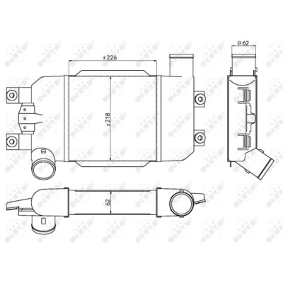 Afbeelding van Intercooler, inlaatluchtkoeler NRF 30383