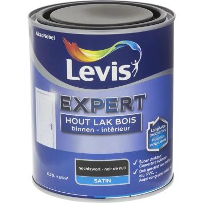 Afbeelding van Levis Expert Lak Binnen Zijdeglans 0,75l Nachtzwart
