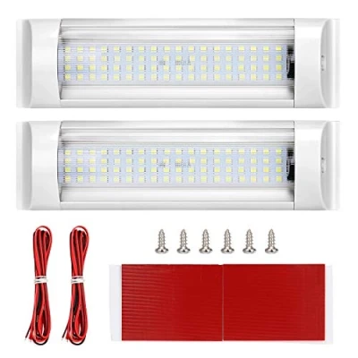 Afbeelding van Binnenverlichting, SUPAREE LED RV plafondlamp dakverlichting 12V 80V 72LED binnenverlichting voor camper/caravan/camper/camper/busje/boot
