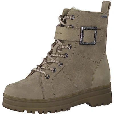 Afbeelding van Tamaris Comfort Duotex 8 86220 41 Leren Fit uitneembaar voetbed voor dames, warm gevoerd, taupe, 39 EU Breed