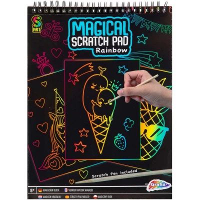 Afbeelding van Grafix Magisch Scratch Blok A4