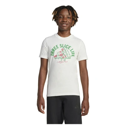 Afbeelding van adidas Uniseks Kind LOUNGE PIZZA GRAPHIC T SHIRT, off white, 13 14 Years