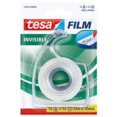 Afbeelding van tesa Bürokleinmaterial 57414 00005 03 tesafilm Invisible Transparant (l x b) 33 m 19 mm 1 stuk(s)