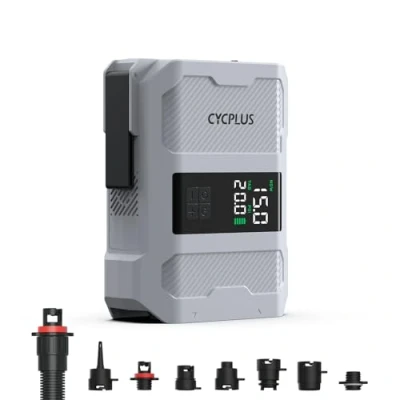 Afbeelding van CYCPLUS 20PSI Oplaadbare Paddleboard Pomp Intelligente Snelle Opblazing, Deflatie, Automatische uitschakeling &amp; Dual LED indicator. Geschikt voor stand up paddleboards, boten, tenten, matrassen