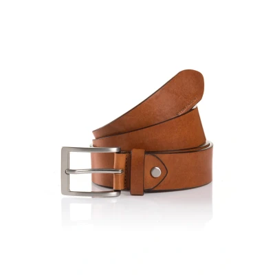 Afbeelding van TOM Tailor Ttjaden Riem, Heren, Maat: 85, Light brown uni