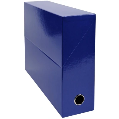 Afbeelding van Exacompta 89920E verpakking (met 5 transferdozen Iderama van gelamineerd karton, robuust en duurzaam, 24 x 32 cm, ideaal voor je documenten in DIN A4 formaat, rug 90 mm) op kleur gesorteerd, stuks