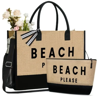 Afbeelding van Livano Strandtas Ibiza Tas Tote Bag Shopper Beach Please