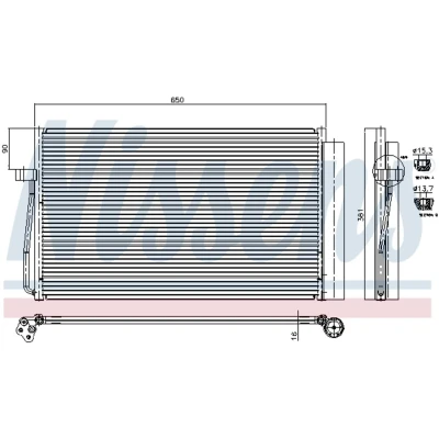 Afbeelding van Nissens Airco condensor 94747