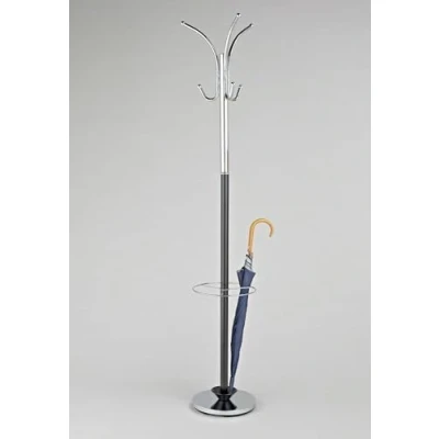 Afbeelding van ASPECT Oscar Free Standing Coat Rack met paraplubasis, metaal, zwart/chroom