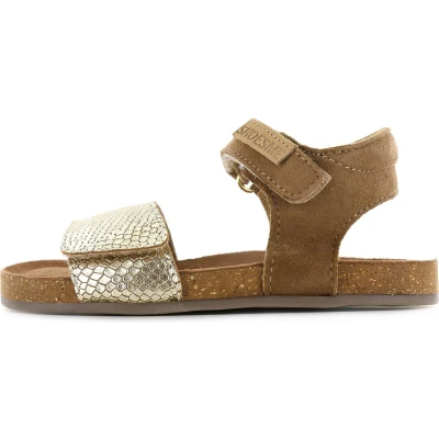 Afbeelding van Shoesme leren sandalen bruin/goud