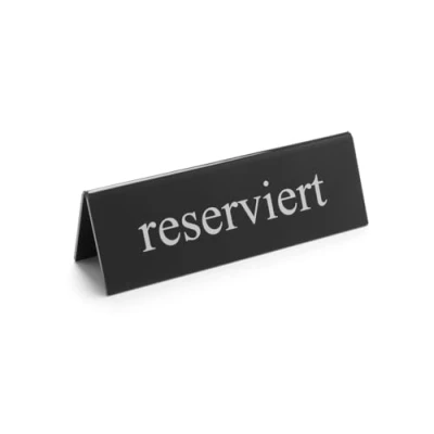 Afbeelding van HENDI Tafelstandaard gereserveerd &quot;reserviert&quot; 130x35x(H)40 mm