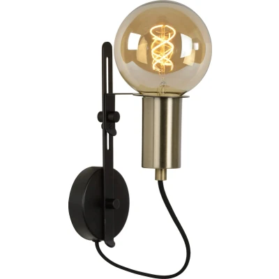 Afbeelding van Lucide MALCOLM Wandlamp 1xE27 Zwart