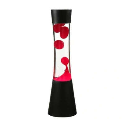 Afbeelding van Retro lavalamp rood, lavalamp, sfeervol, 39,5 cm, inclusief gloeilamp, G9 30 W met snoerschakelaar, warm, actief, jeugdkamer, decoratieve lamp