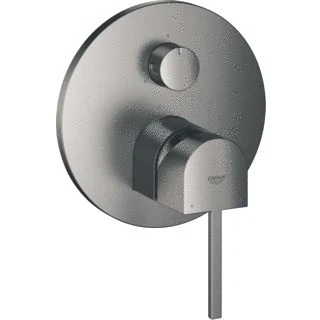 Afbeelding van Grohe plus inbouwmengkraan opbouwdeel bad douche eengreeps 3 weg omstelinrichting keramische schijven hard graphite geborsteld 24093al3