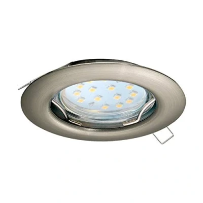Afbeelding van Eglo Peneto LED inbouwspot geborsteld staal ⌀65mm nikkel mat