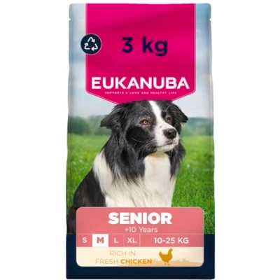 Afbeelding van Eukanuba Caring Senior Medium Breed kip hondenvoer 3 x kg