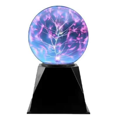 Afbeelding van Plasma bol Discolamp Plasmalamp Aanraak gevoelig Geluid Inclusief USB Adapter Blauw 21cm Medium