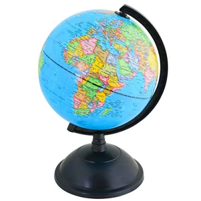 Afbeelding van Exerz 20cm Wereldbol Globus draaibaar Engelse kaart