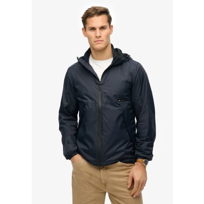 Afbeelding van Superdry Windbreaker jas Navy maat M Heren Functionele met Regular fit Pasvorm Nylon