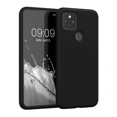 Afbeelding van kwmobile telefoonhoesje compatibel met Google Pixel 5 hoesje Zachte case voor smartphone Back cover in mat zwart