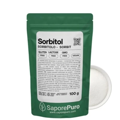 Afbeelding van Saporepuro Sorbitol poeder 100 gr alternatieve suiker met een lage glycemische index